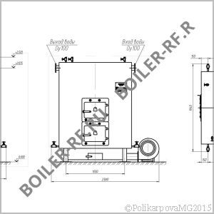 Чертеж котла на дровах 600 кВт