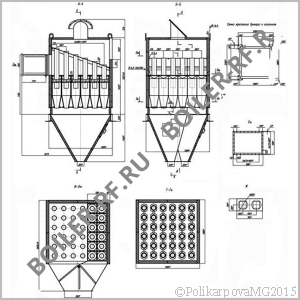 Чертеж циклона БЦ 2-6х(4+2)