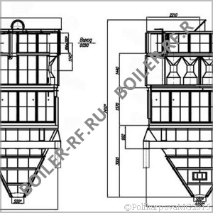 Чертеж циклона БЦ 512-2-(6x5)