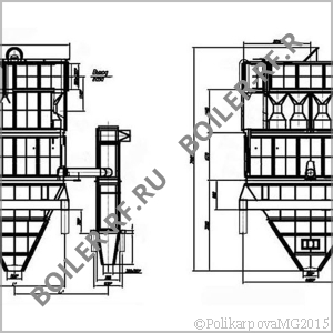 Чертеж циклона БЦ Р-512-2-(6x6)