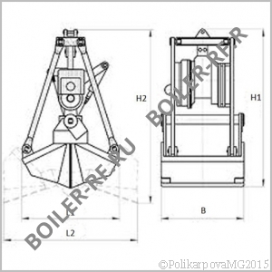 Чертеж грейфера моторного